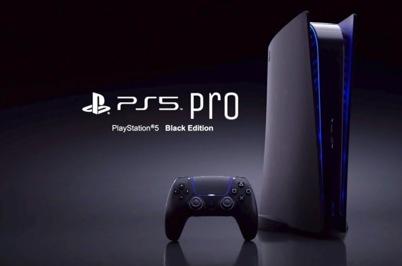 PlayStation 5 Pro with key features highlighted against a sleek background