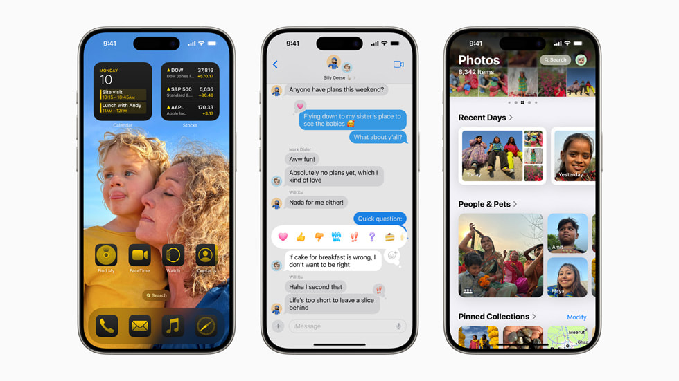 Illustration of new features in Apple iOS 18