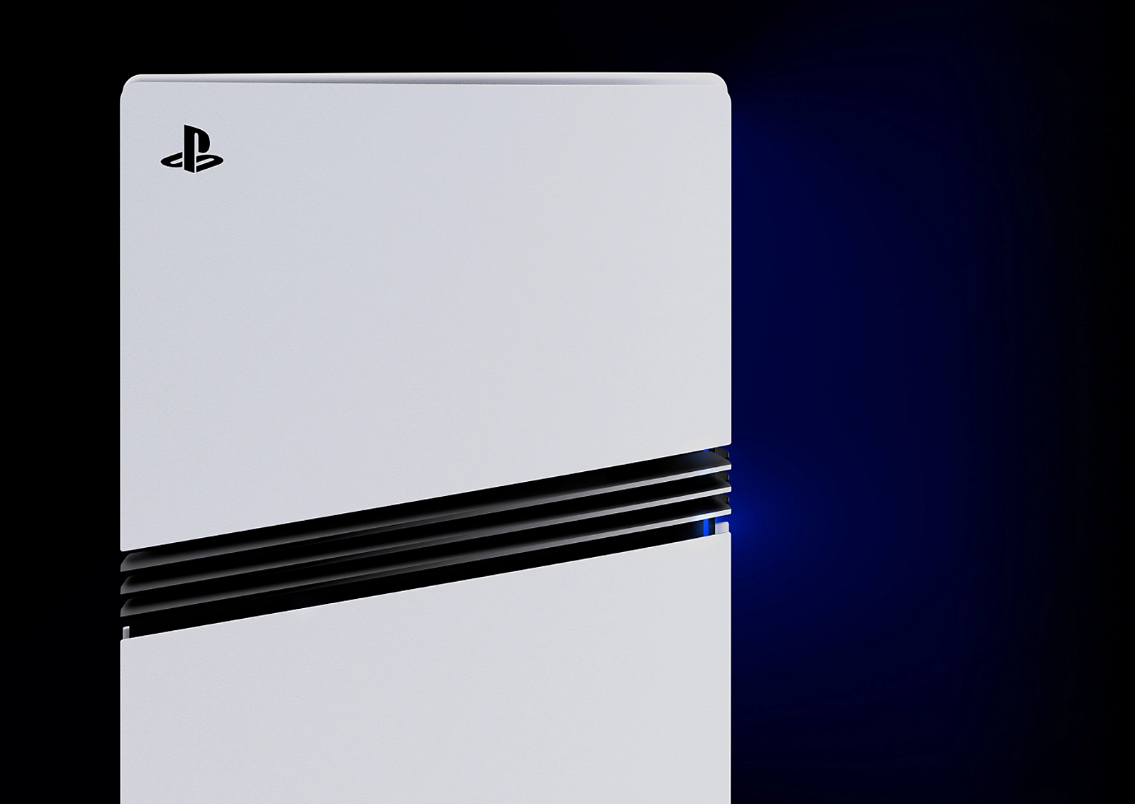 PlayStation 5 Pro console with futuristic design and enhanced specs